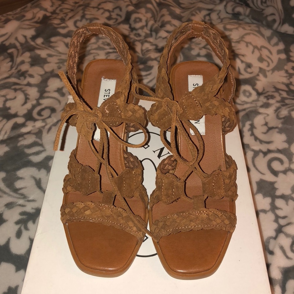 Brown Suede Heeled Sandals!
